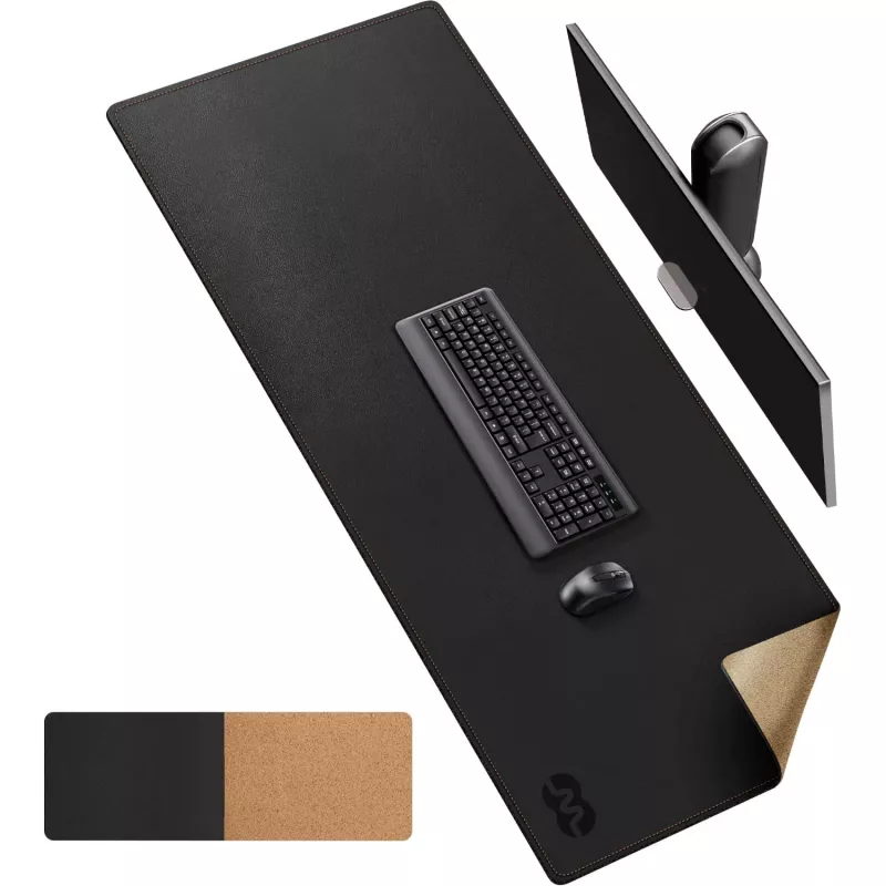 MOZOS LDP1260 prémiová kožená podložka na stôl 1200x600 mm čierna