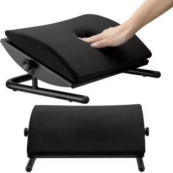 MOZOS FS3 ergonomická podnožka do kancelárie, čierna, výškovo nastaviteľná 110-170 mm, sklon až 30°, protišmykový povrch