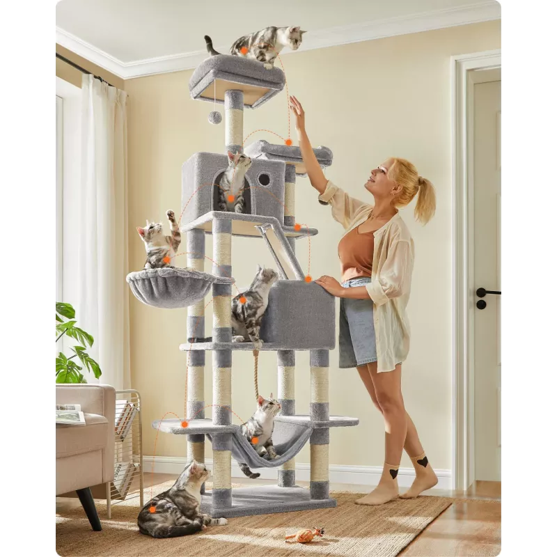 MOZOS Kitty Tree veľký škrabací strom pre mačky, výška 206 cm