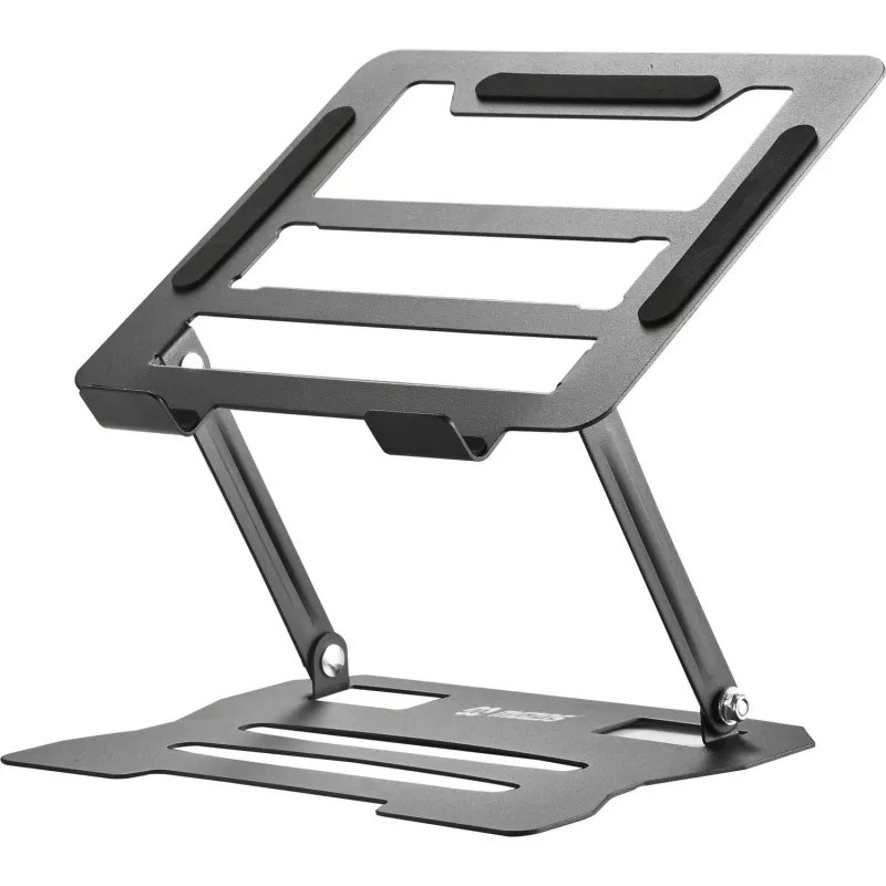 MOZOS N2-BK ergonomický stojan na notebook - čierny, výškovo nastaviteľný, skladací, hliník