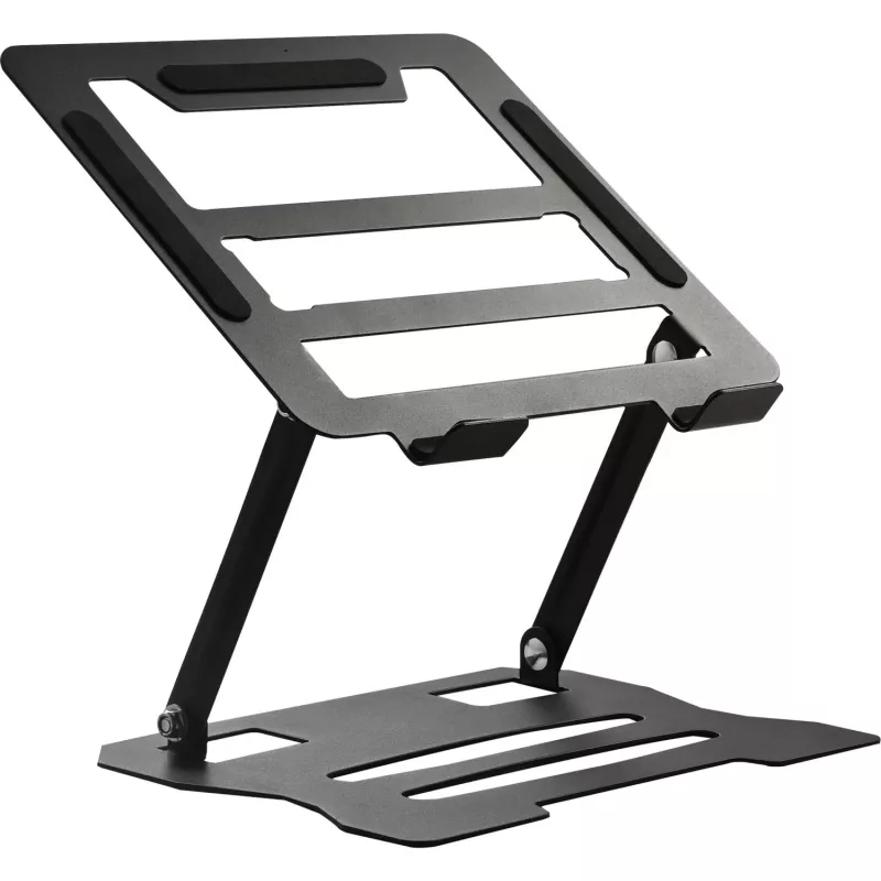 MOZOS N2-BK ergonomický stojan na notebook - čierny, výškovo nastaviteľný, skladací, hliník