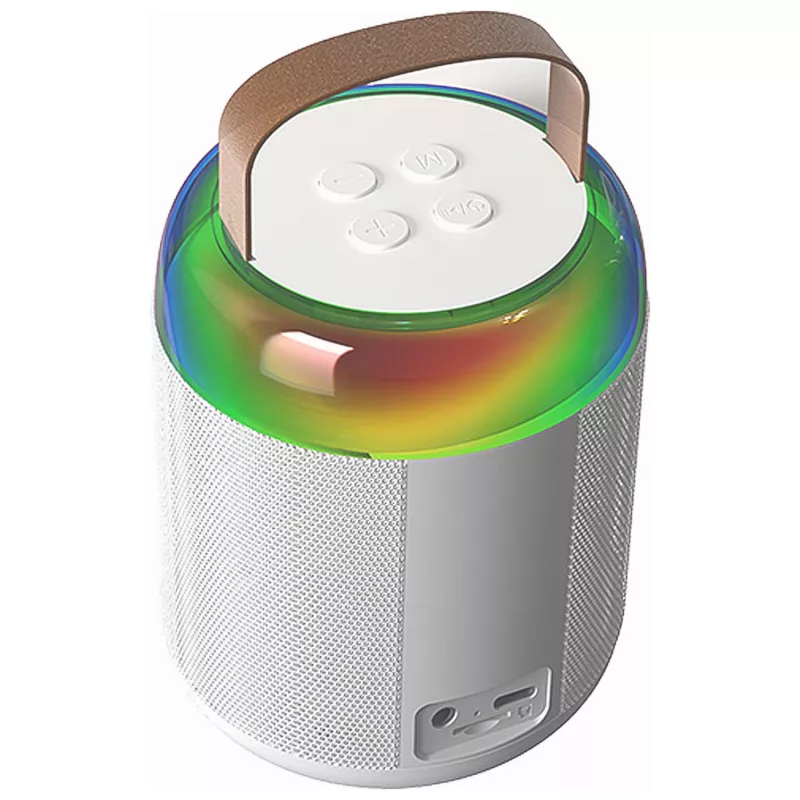 MOZOS MK biele karaoke mikrofón Bluetooth reproduktor