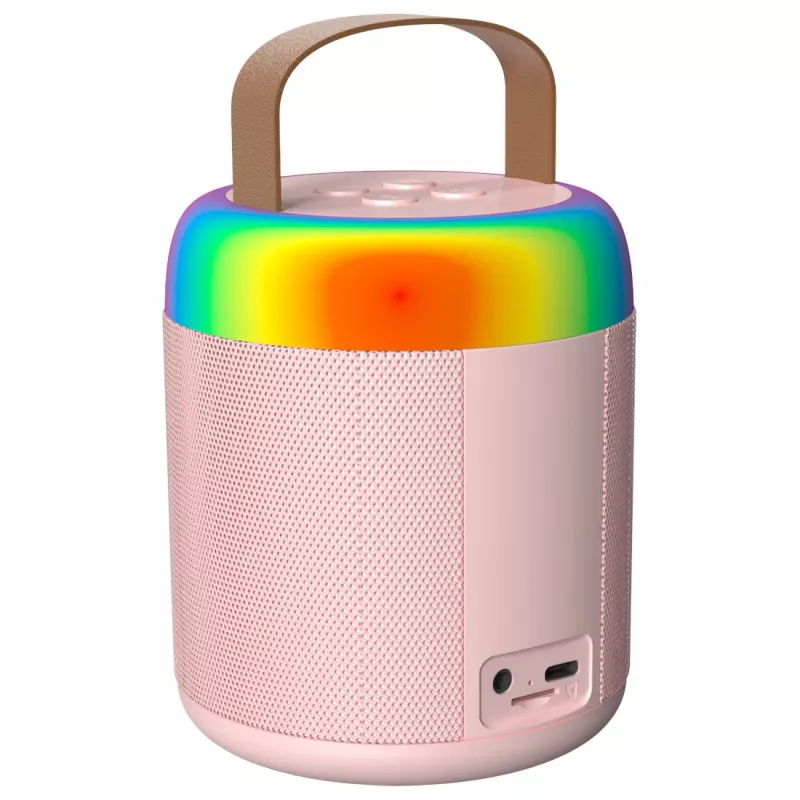 MOZOS MK ružový karaoke mikrofón s Bluetooth reproduktorom