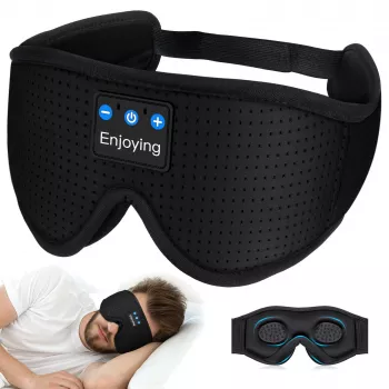 MOZOS LC001-V2 Bluetooth spánková maska so stereo reproduktormi, čierna