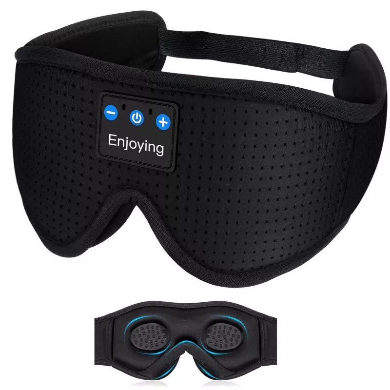 MOZOS LC001-V2 Bluetooth spánková maska so stereo reproduktormi, čierna