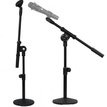 MOZOS SM807 stolový stojan na mikrofón štúdiový stolový mikrofónový stojan s ťažkou okrúhlou základňou, čierny