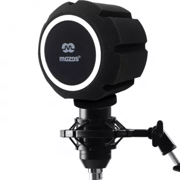 MOZOS PS-5 guľový penový pop filter na mikrofón - čierny