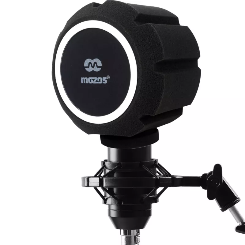 MOZOS PS-5 guľový penový pop filter na mikrofón - čierny
