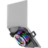 MOZOS LP-RGB platforma na notebook pre držiaky na stôl, VESA 75x75/100x100, čierny, RGB osvetlenie