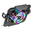 MOZOS LP-RGB platforma na notebook pre držiaky na stôl, VESA 75x75/100x100, čierny, RGB osvetlenie
