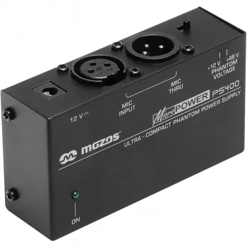 MOZOS PS400 fantómové napájanie 12V / 48V pre XLR mikrofóny