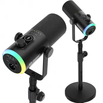 Mozos GM-ONE USB XLR RGB LED mikrofón čierny