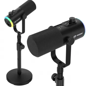 Mozos GM-ONE USB XLR RGB LED mikrofón čierny