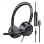 MOZOS KL201 USB headset s mikrofónom, on-ear, čierny