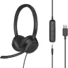 MOZOS KL201 USB headset s mikrofónom, on-ear, čierny