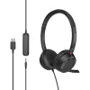 MOZOS KL201 USB headset s mikrofónom, on-ear, čierny