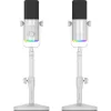MOZOS GM-ONE biely dynamický mikrofón USB XLR RGB LED