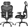 MOZOS ERGO-V ergonomická kancelárska stolička s nastaviteľnou bedrovou opierkou a opierkou hlavy, čierna