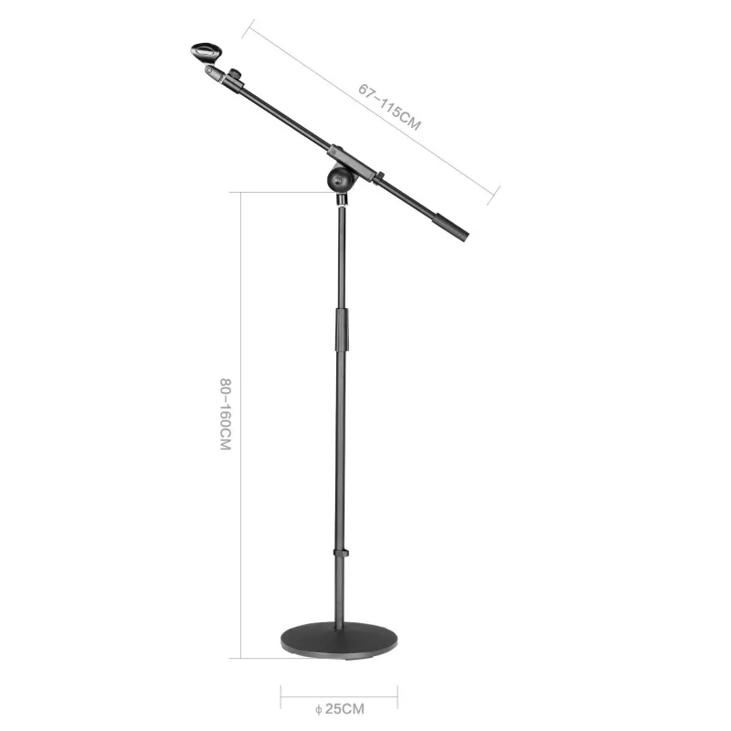 MOZOS SM810 podlahový mikrofonný stojan štúdiový stojan s ramenom