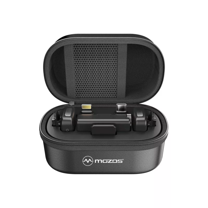 MOZOS MX4-DUAL 2.4 GHz bezdrôtový mikrofónový systém pre 2 mikrofóny pre smartfóny