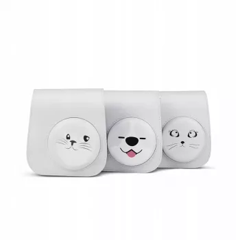 LOVEINSTANT ochranné puzdro pre Fujifilm Instax Mini 11 - dizajn sladká mačka, sivá