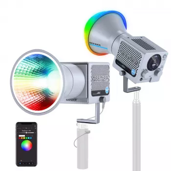 NEEWER HS60C 60W RGB COB LED video svetlo, 8700 lux, CRI 97+, ovládanie cez aplikáciu/2.4G