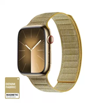 Crong Melange Magnetic remienok pre Apple Watch 38/40/41/42 mm (žltá Melange)