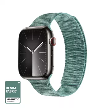 Crong Melange Magnetic remienok pre Apple Watch 44/45/46/49 mm (tyrkysová Melange)