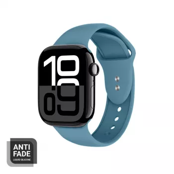 Crong Liquid Silicone remienok na hodinky pre Apple Watch 38/40/41/42 mm - námornícka modrá