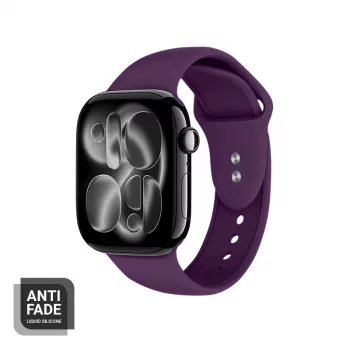 Crong Liquid Silicone Sport Band pre Apple Watch 44/45/46/49 mm - slivková
