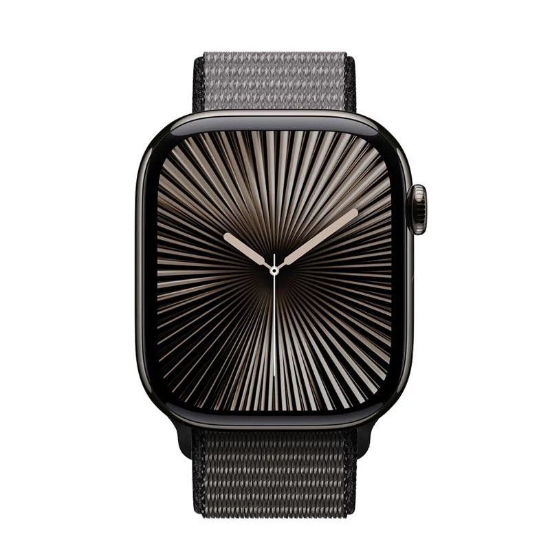 Crong Nylon Sport Loop pre Apple Watch 44/45/46/49 mm (nočná sivá)