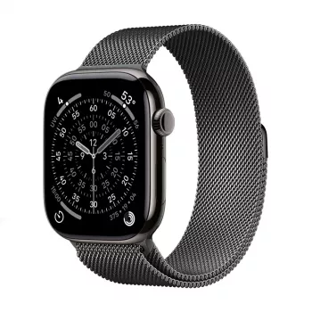 Crong Milano Steel - nerezový remienok pre Apple Watch 38/40/41/42 mm (grafit)