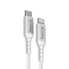 Crong Armor Link USB-C na Lightning rýchlonabíjací MFi kábel 150cm biely