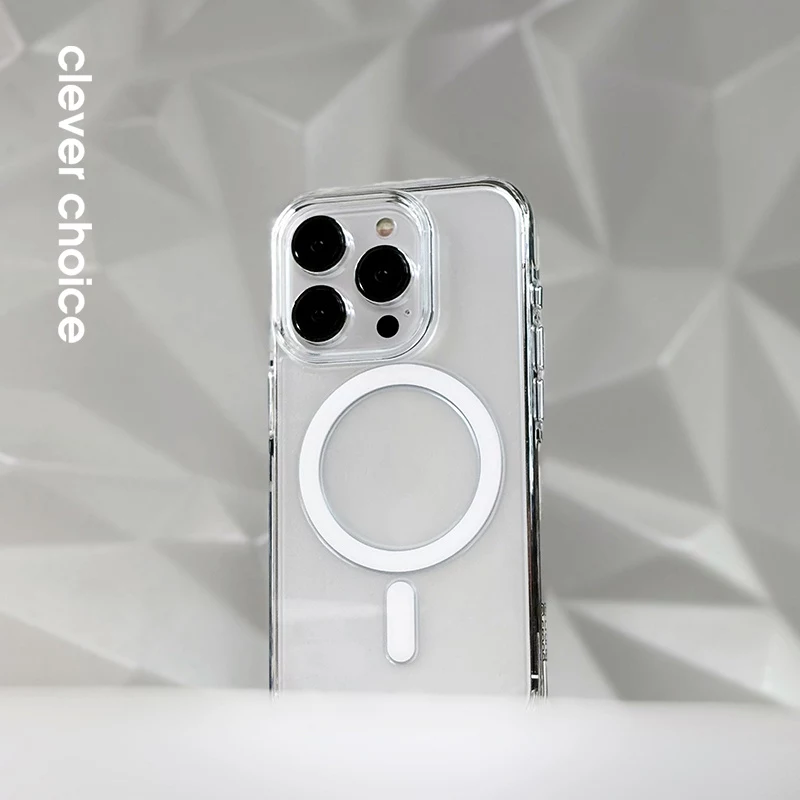 Crong Clear MAG Pro puzdro pre iPhone 16 Pro, MagSafe, transparentná