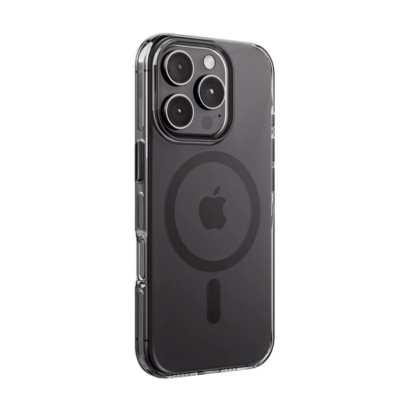 Crong Clear MAG Pro puzdro pre iPhone 16 Pro MagSafe (čierna)