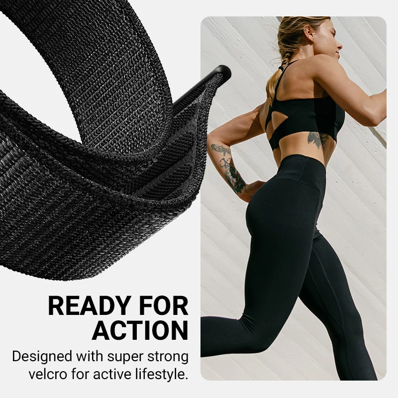 Crong Nylon Sport Loop pre Apple Watch 38/40/41/42 mm červená