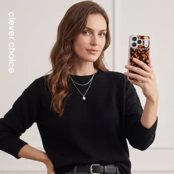 Crong Deluxe MAG Cover - puzdro pre iPhone 17 Pro MagSafe (korytnačinový vzor)