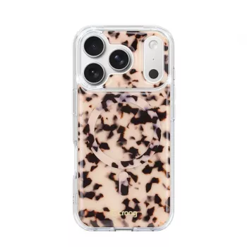 Crong Deluxe MAG Cover - puzdro pre iPhone 17 Pro MagSafe (Blonde Tortoise)
