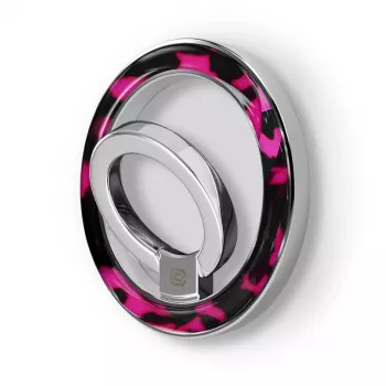 Crong Deluxe RING Holder - magnetický krúžok na telefón MagSafe (Pink Tortoise)