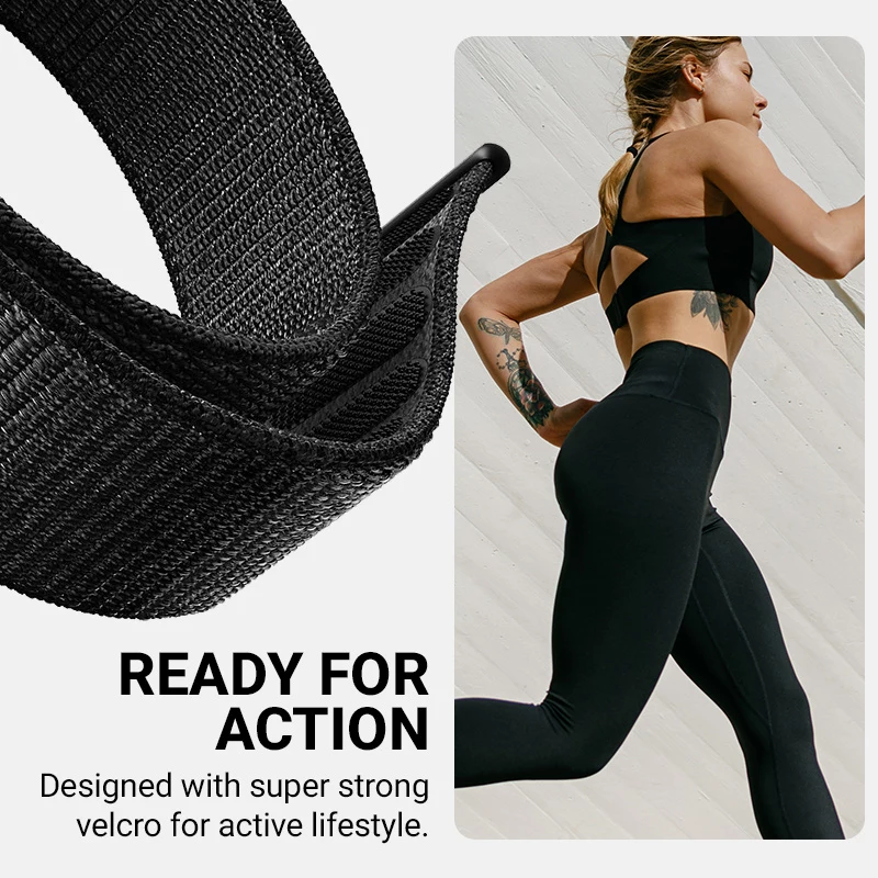 Crong Nylon Sport Loop pre Apple Watch 38/40/41/42 mm (Midnight Run)