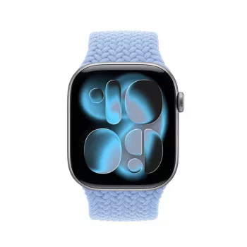 Crong Wave Band pletený nylonový Solo Loop pre Apple Watch 38/40/41/42 mm modrá