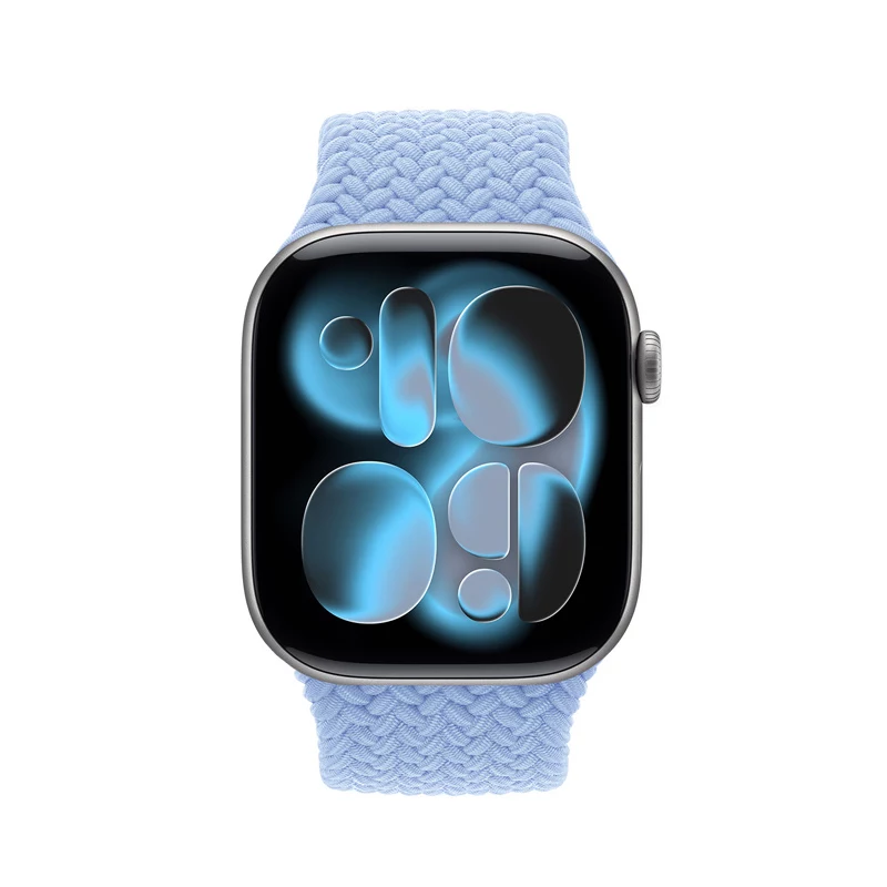 Crong Wave Band pletený nylonový Solo Loop pre Apple Watch 38/40/41/42 mm modrá