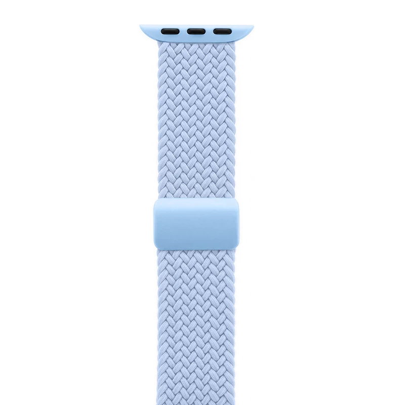 Crong Wave Band pletený nylonový Solo Loop pre Apple Watch 38/40/41/42 mm modrá
