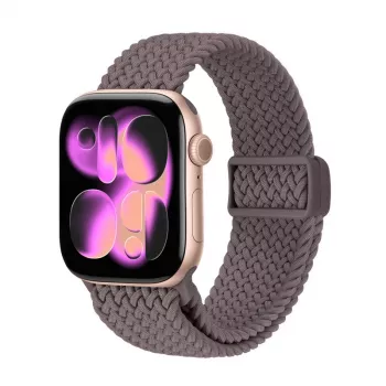 Crong Wave Band pletený nylonový remienok pre Apple Watch 38/40/41/42 mm hnedý