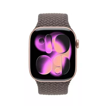 Crong Wave Band pletený nylonový remienok pre Apple Watch 38/40/41/42 mm hnedý