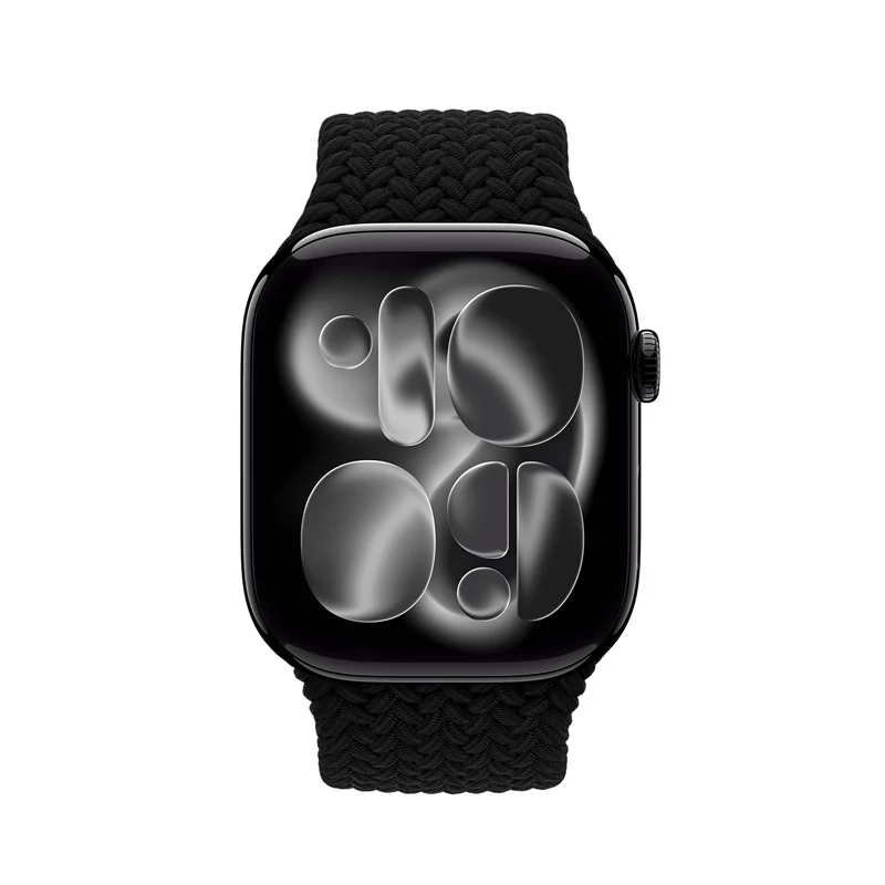 Crong Wave Band pletený remienok pre Apple Watch 38/40/41/42 mm (čierna)
