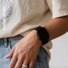 Crong Wave Band pletený remienok pre Apple Watch 38/40/41/42 mm (čierna)