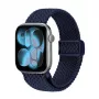 Crong Wave Band pletený textilný remienok pre Apple Watch 38/40/41/42 mm (Navy Blue)