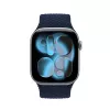 Crong Wave Band pletený textilný remienok pre Apple Watch 38/40/41/42 mm (Navy Blue)