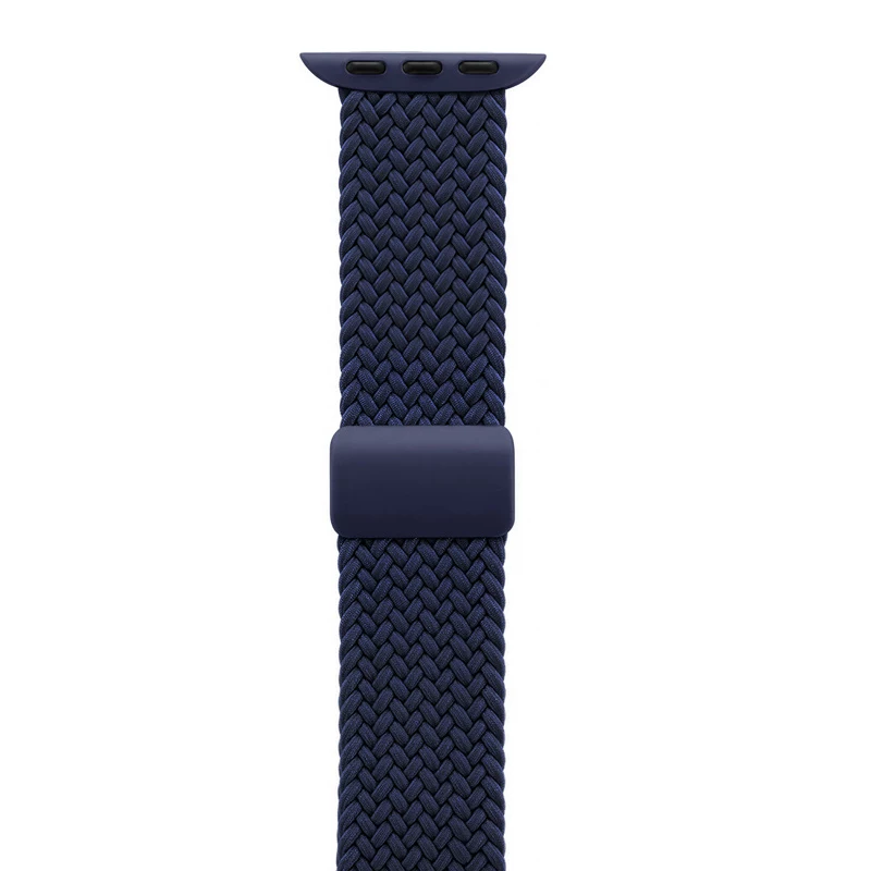 Crong Wave Band pletený textilný remienok pre Apple Watch 38/40/41/42 mm (Navy Blue)